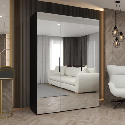 Spiegelschrank 150 cm RABIA - schwarz