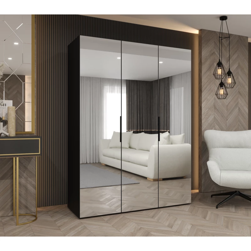 Spiegelschrank 150 cm RABIA - schwarz