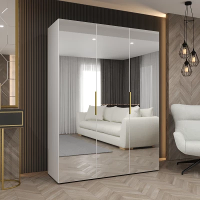 Spiegelschrank 150 cm RABIA - weiß/gold