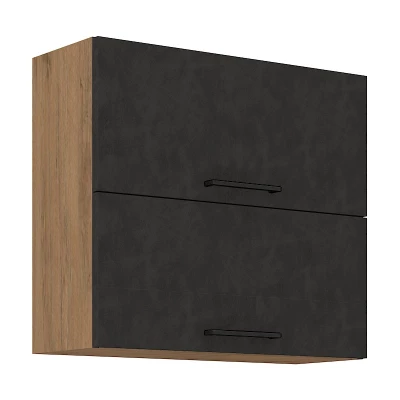 Oberer Klappschrank VANYA – Breite 80 cm, Matera / Lancelot-Eiche