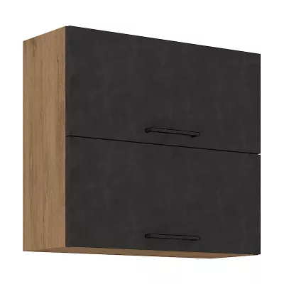 Oberer Klappschrank VANYA – Breite 80 cm, Matera / Lancelot-Eiche