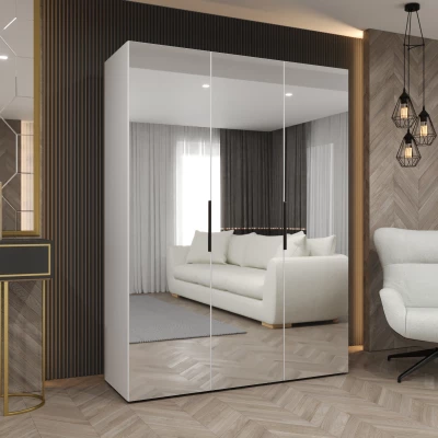 Spiegelschrank 150 cm RABIA - weiß/schwarz