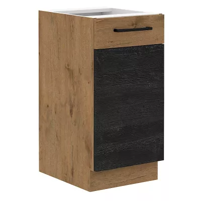 Eintüriger Unterschrank VANYA – Breite 40 cm, Matera / Eiche Lancelot