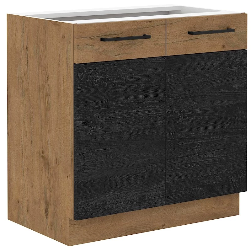 Zweitüriger Unterschrank VANYA – Breite 80 cm, Matera / Eiche Lancelot