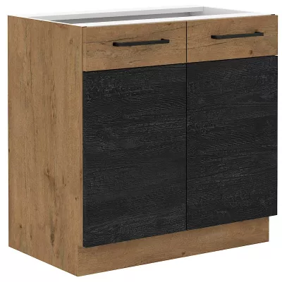 Zweitüriger Unterschrank VANYA – Breite 80 cm, Matera / Eiche Lancelot