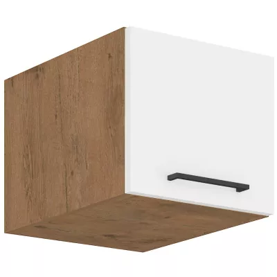 Oberschrank mit Flügeltüren VANYA – Breite 40 cm, weiß / Lancelot-Eiche