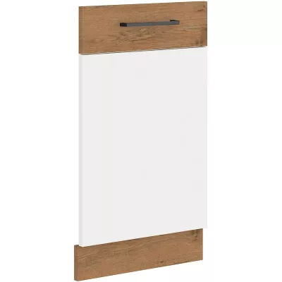 Tür für Einbau-Geschirrspüler VANYA – 713 x 446 cm, weiß / Lancelot-Eiche