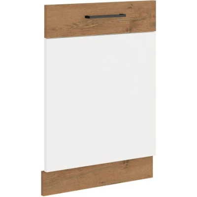 Tür für Einbau-Geschirrspüler VANYA – 713 x 596 cm, weiß / Lancelot-Eiche