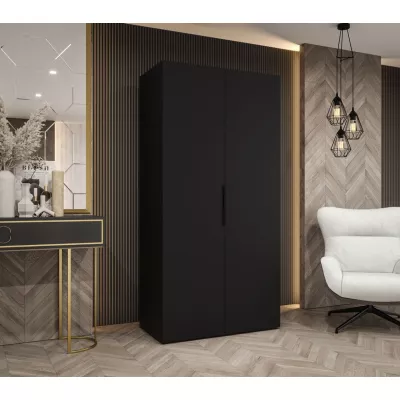 Kleiderschrank 100 cm TUANA - schwarz