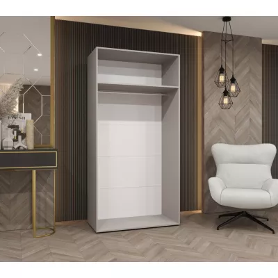 Kleiderschrank 100 cm TUANA - Eiche handwerklich / schwarz