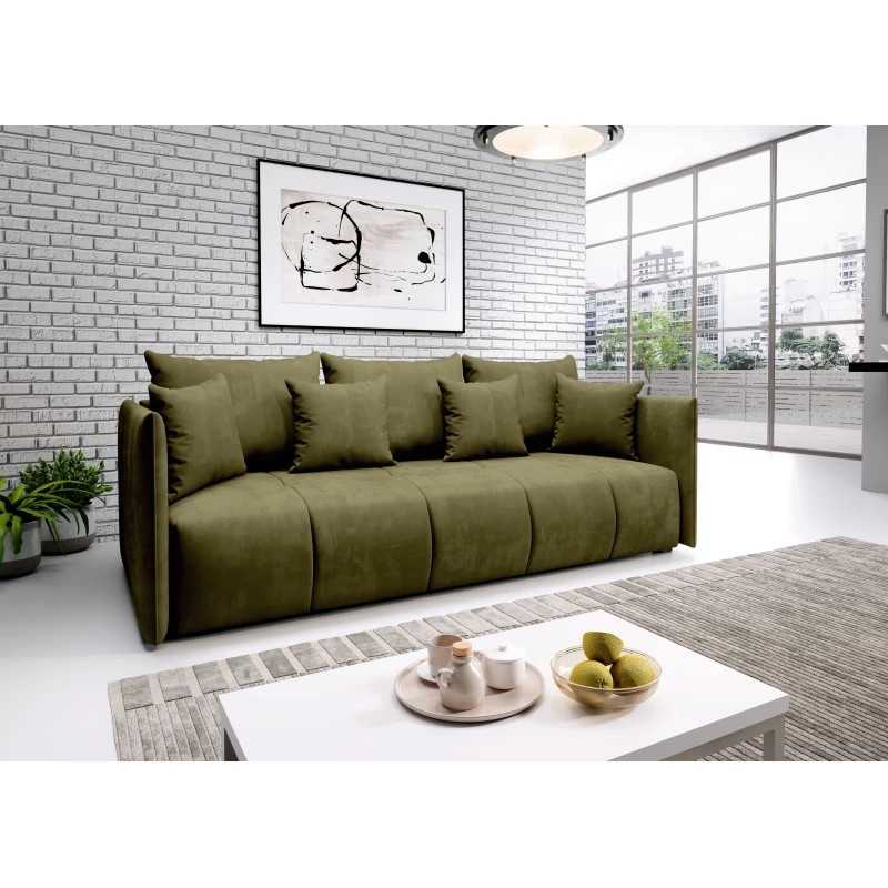VALENTINI Dreisitzer-Sofa - oliv