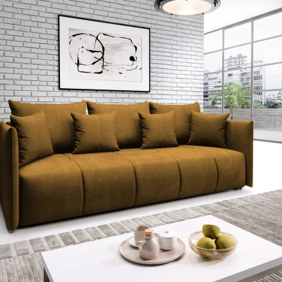 VALENTINI Dreisitzer-Sofa - Senfgelb