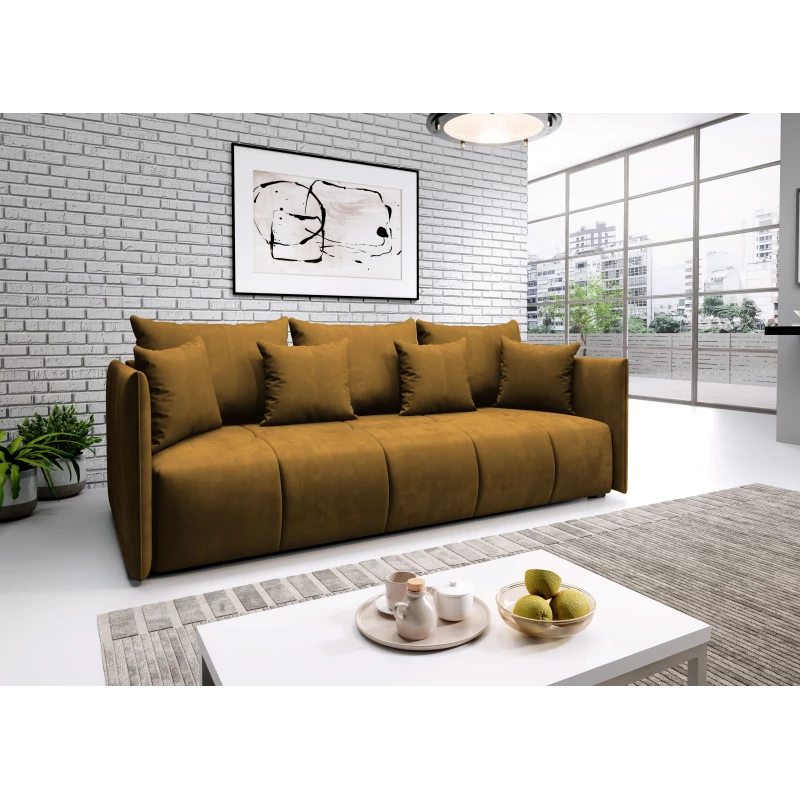 VALENTINI Dreisitzer-Sofa - Senfgelb
