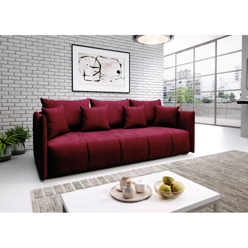 VALENTINI Dreisitzer-Sofa - rot