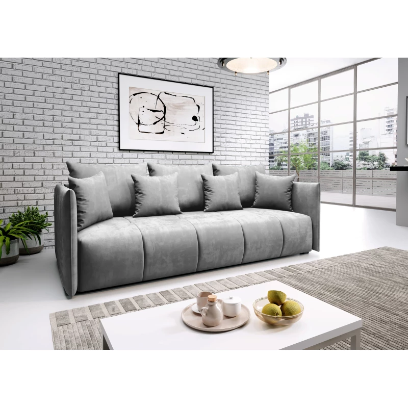 VALENTINI Dreisitzer-Sofa - Hellgrau