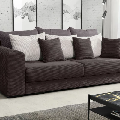 Gepolstertes Dreisitzer-Sofa SAHRADA – dunkelgrau / hellgrau / grau