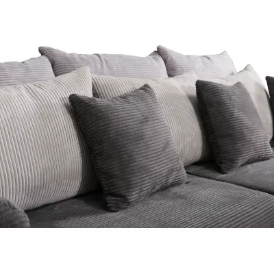 Gepolstertes Dreisitzer-Sofa SAHRADA – dunkelgrau / hellgrau / grau