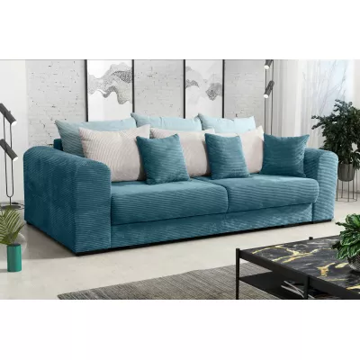 Gepolstertes Dreisitzer-Sofa SAHRADA – blau / hellgrau / hellblau