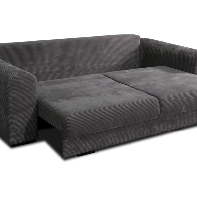 Gepolstertes Dreisitzer-Sofa SAHRADA – Esche / Hellgrau / Grau