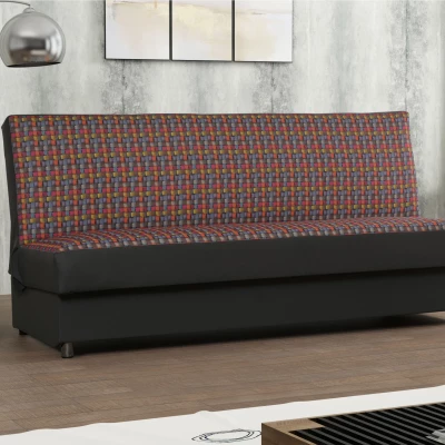 Sofa mit Stauraum TEMARI – Dunkelgrau/Rot
