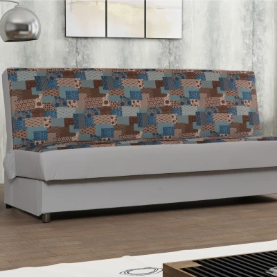 Sofa mit Stauraum TEMARI - grau / braun / blau