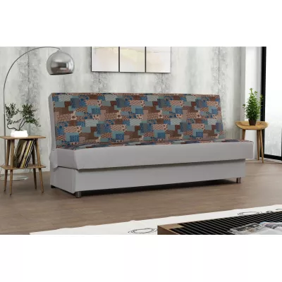 Sofa mit Stauraum TEMARI - grau / braun / blau