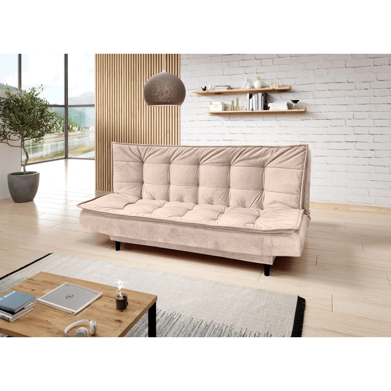 Gepolstertes Dreisitzer-Sofa ULJANA – hellrosa