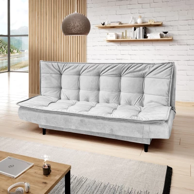 Gepolstertes Dreisitzer-Sofa ULJANA – hellgrau