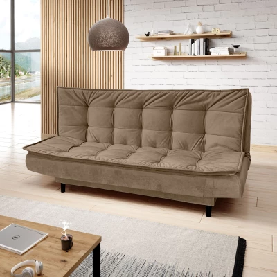 Gepolstertes Dreisitzer-Sofa ULJANA – hellbraun
