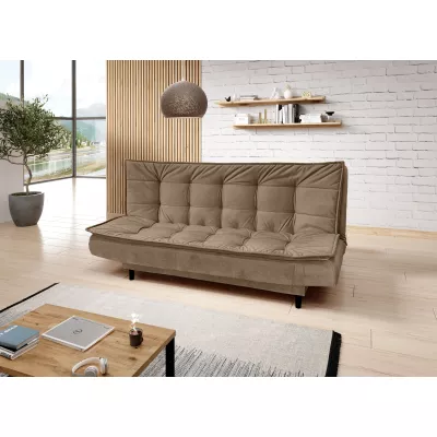Gepolstertes Dreisitzer-Sofa ULJANA – hellbraun