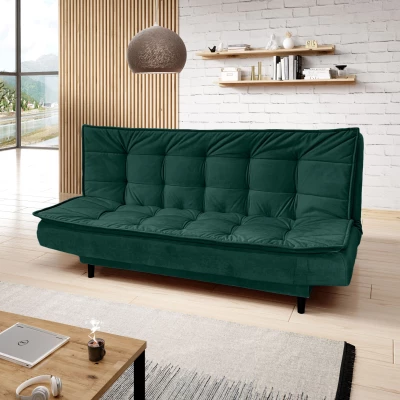 Gepolstertes Dreisitzer-Sofa ULJANA – Dunkelgrün