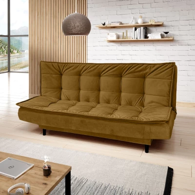 Gepolstertes Dreisitzer-Sofa ULJANA - Senfgelb