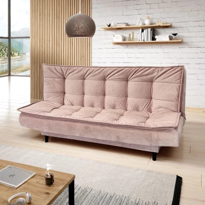 Gepolstertes Dreisitzer-Sofa ULJANA – Puderrosa