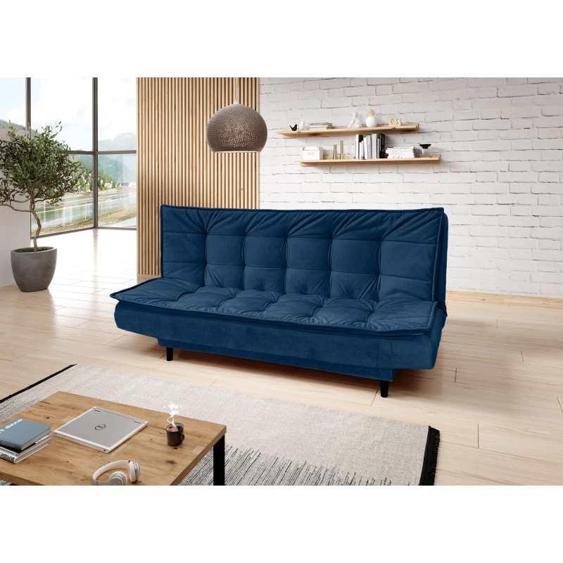 Gepolstertes Dreisitzer-Sofa ULJANA – dunkelblau