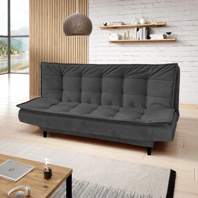 Gepolstertes Dreisitzer-Sofa ULJANA – Dunkelgrau