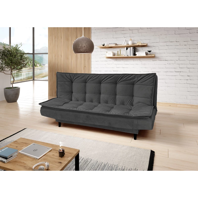 Gepolstertes Dreisitzer-Sofa ULJANA – Dunkelgrau