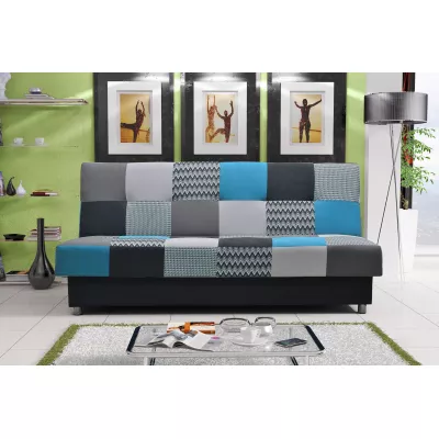 Schlafsofa KATARINA – schwarz / grau / blau