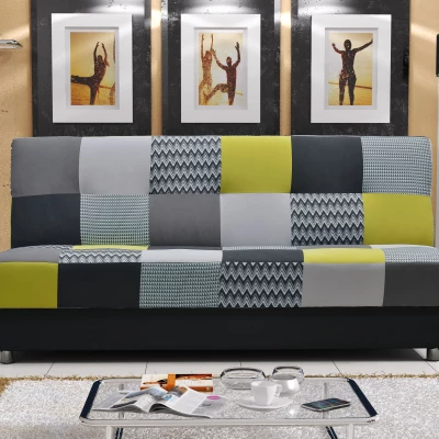 Schlafsofa KATARINA – schwarz / grau / grün