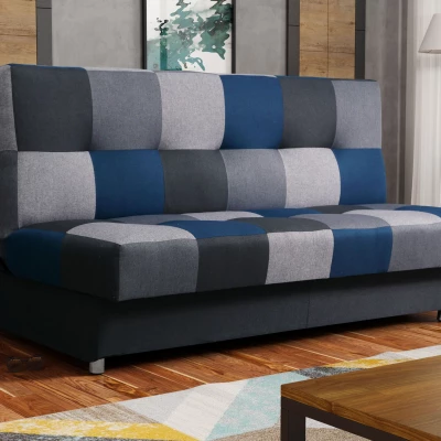 Schlafsofa KATARINA – Dunkelgrau / Grau / Blau