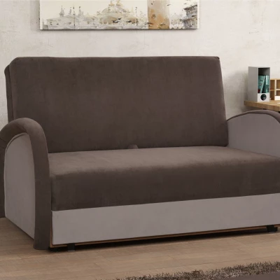 Kinder-Zweisitzer-Sofa DAJKA – hellbraun/braun