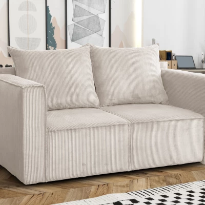Zweisitzer-Schlafsofa ANNEKA – Creme