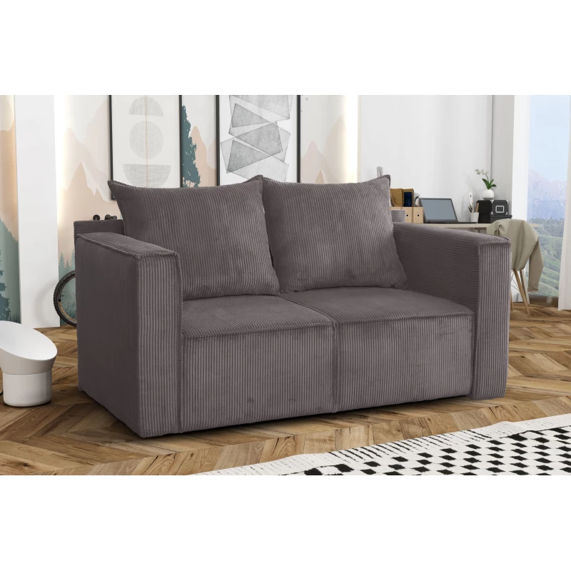 Zweisitzer-Schlafsofa ANNEKA – Dunkelgrau