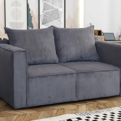 Zweisitzer-Schlafsofa ANNEKA - grau