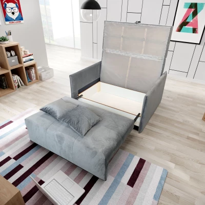 Sofa mit Stauraum BETTINA - grau