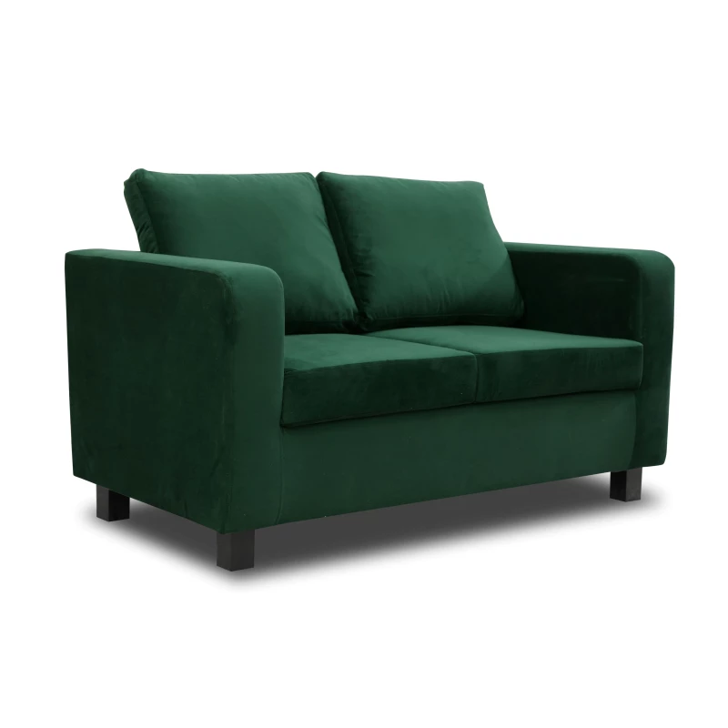 Gepolstertes Zweisitzer-Sofa CRISTALINA - grün