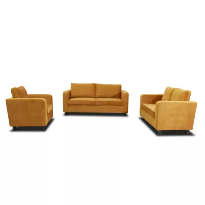 Gepolstertes Zweisitzer-Sofa CRISTALINA - gelb