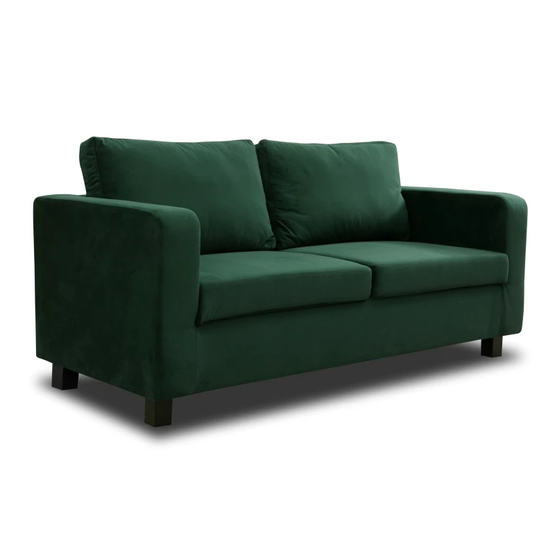 Gepolstertes Dreisitzer-Sofa CRISTALINA - grün