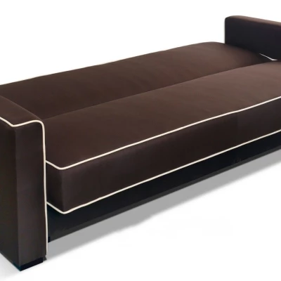 Schlafsofa SALOMENA – dunkelbraun/beige