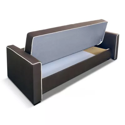 Schlafsofa SALOMENA – dunkelbraun/beige