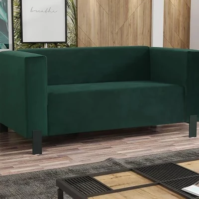 Zweisitzer-Sofa BISERKA - grün / schwarz